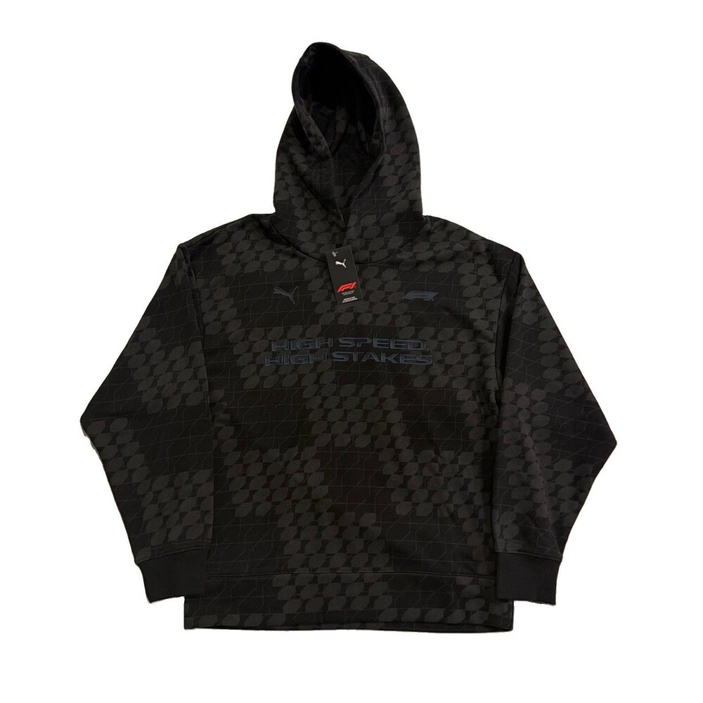 $155 New PUMA F1 Ultimate Racing Pullover Hoodie Mens S Black Casual Outerwear